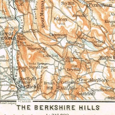 The Berkshires  1909  Original Massachusetts Appalachian Mountains The Berkshire - Image 1 of 4
