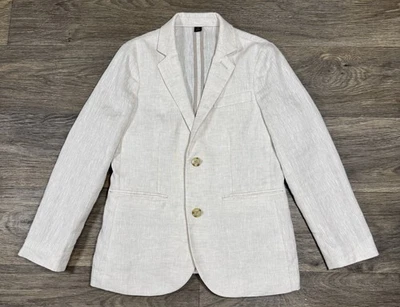 Blazer Crewcuts Ludlow 100 % lino niños 10 sin estructura avena vacaciones formales Foto 1 de 4