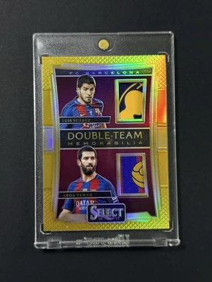 2016-17 Panini Select Luis Suarez - Arda Turan Double Team PW Patch Gold /10 - Image 1 of 4