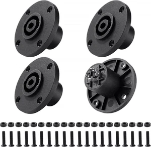 4 Pezzi 4 Poli Speakon Connettore Di Presa Di Montaggio a Pannello, Speakon Jack - Foto 1 di 12