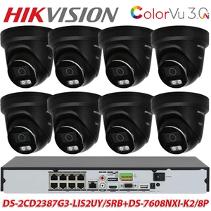 Hikvision 8CH NVR POE CCTV Security Camera System 8MP Colorvu Acusense Ountdoor - Picture 1 of 12