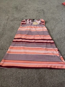 Laila Ali Striped Tank With Open Back Orange And Red Size M - Picture 1 of 3
