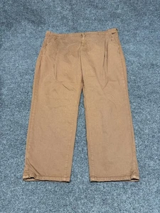 Marine Layer Pleated Chino Pants Cotton Brown Orange Men 42 27" Inseam - Picture 1 of 9