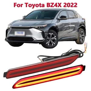 2 PCS Full LED Rear Bumper Reflector Lights Kit For Toyota BZ4X 2022 - Picture 1 of 7