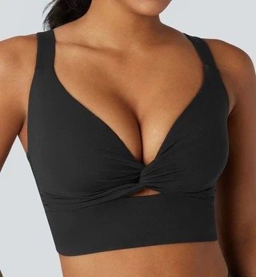 Halara UltraSculpt Light Support Molded Cups Push-Up Yoga Sports Bra- Sz L - NWT - Image 1 of 4