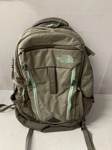 THE NORTH FACE Unisex SURGE Commuter Laptop BACKPACK Bag Brown Teal Aqua-RARE!! - Picture 1 of 15