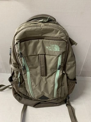 THE NORTH FACE Unisex SURGE Commuter Laptop BACKPACK Bag Brown Teal Aqua-RARE!! - Image 1 of 4