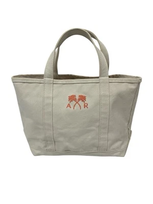 Bolso de Mano LL Bean Boat And Tote Lona Sólida Natural Mediana Tapa Abierta Años 90 Foto 1 de 4