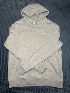 Nike Mens Grey Club Fleece Pullover Long Sleeve Hoodie Sweatshirt Large - Picture 1 of 4