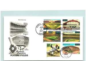 S05-2603, LEGENDARY BASEBALL FIELDS, COMBO, ARTCRAFT FDC - Picture 1 of 2