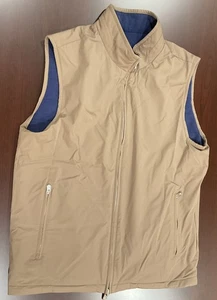 Peter Millar Reversible Brown Blue Golf Vest Size M Medium - Picture 1 of 9