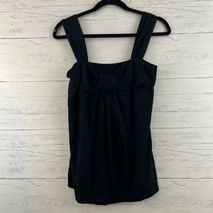 Saks 5th Avenue Tanktop schwarz eckiger Ausschnitt Größe M neu mit Etikett - Bild 1 von 6