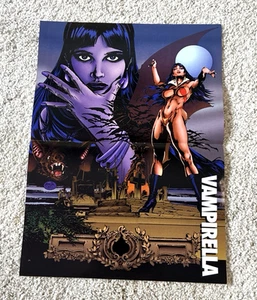Vampirella Poster # 1 Cemetary Harris Comics 10" x 14" DOUBLE SIDED RARE - Picture 1 of 4