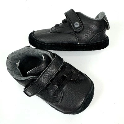 Stride Rite Black Leather Crawl Dressed Up Desmond Comfort Shoes Infant Baby 2 - Image 1 of 4