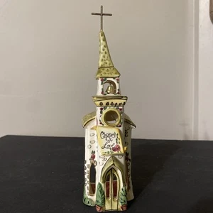 2003 Blue Sky Corp Chapel Of Love Church Heather Goldminc Tea Lite Light - Picture 1 of 8