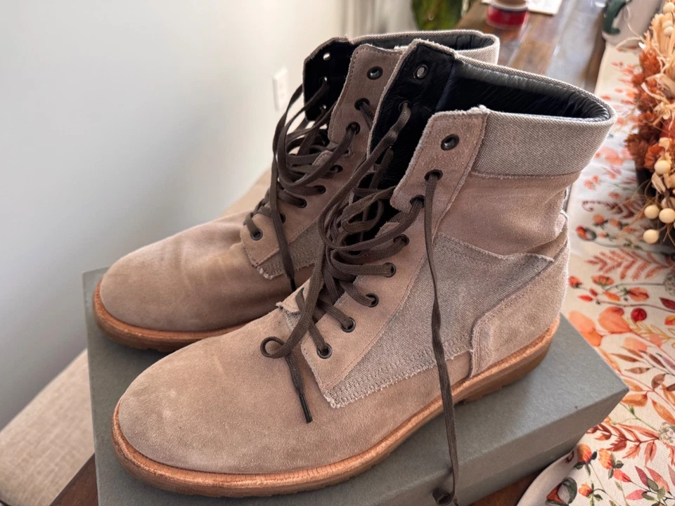 Botas de contacto All Saints para hombre talla 11US color crudo tiza Foto 1 de 4