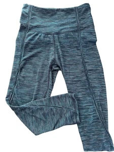 C9 by CHAMPION size Small Dark Teal Heathered Capri Leggings with Leg Cut-Outs - Picture 1 of 12