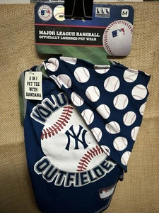 NY YANKEES NUEVO Pets First MLB Camiseta Premium con Bandana para Mascotas Voluntario - Imagen 1 de 6