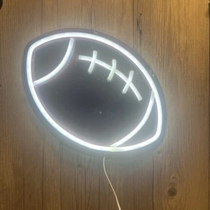 Football Bar Sign for Wall Decor, Football-Shaped LED Light, Football LED Signs - Picture 1 of 9