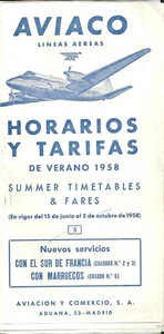 Sistema Aviaco Horario 6/15/58 - Imagen 1 de 1