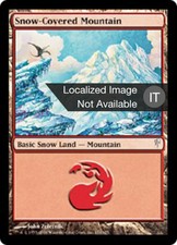 1X Snow-Covered Mountain Coldsnap EX FOIL Italian MTG CARD