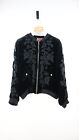 Johnny Was embroidered velvet bomber jacket in jet size XL