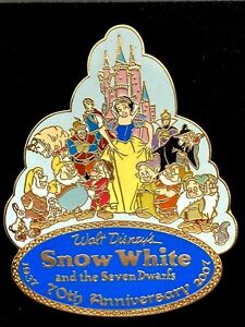 SNOW WHITE & THE SEVEN DWARFS 70th Anniversary Jumbo Pin LE 500 Disney Shopping 