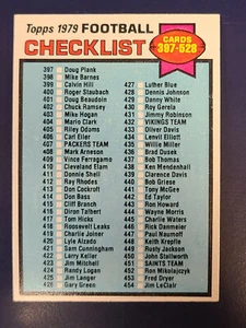 1979 Topps Football Card #486 Unmarked Checklist 397-528 - Picture 1 of 2