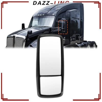 Black Door Mirror Powered w/ Heated Driver Side LH For 2013+ Kenworth T680 T880 Foto 1 de 4
