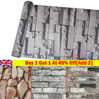Stone Brick Effect Wall with Grey Yellow Tones 3D Effect Feature Wallpaper 9.5M