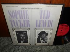 SOPHIE TUCKER / TED LEWIS VINTAGE SHOW BIZ GREATS FOLKWAYS LP