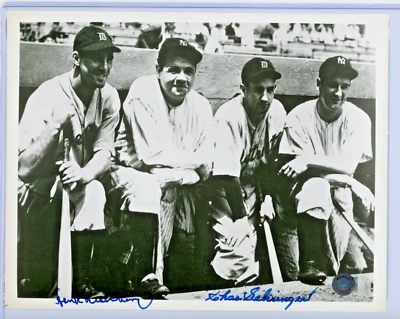 Фотография Чарли Герингера / Хэнка Гринберга с автографом 8x10 Beckett подлинная - Изображение 1 из 2