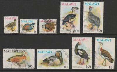Malawi MINT 1975 Birds part set used - Image 1 of 2