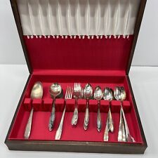 Vintage Nobility Plate Silverware Set and Storage Box 39 Pieces
