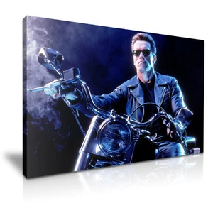 Der Terminator Arnold Schwarzenegger I Will Be Back moderne Wandkunst Leinwand - Bild 1 von 7