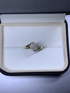 0.15ct Diamond twisted chunky solitaire engagement ring in 9ct yellow gold - Picture 1 of 7