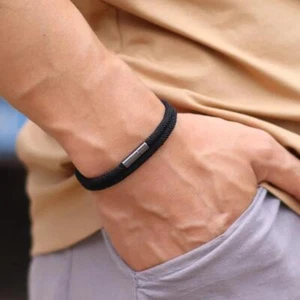 Survival Herrenarmband Outdoor Camping Seil Edelstahl Magnetschnalle - Bild 1 von 15