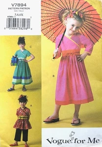 Vogue Sewing Pattern V7894 Girls Top, Pants & Dress Sizes 5 6 6+ - Picture 1 of 3