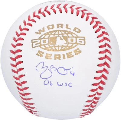 Logotipo de béisbol firmado por Yadier Molina Cardinals 2006 con WSC Insc 2006 Foto 1 de 3