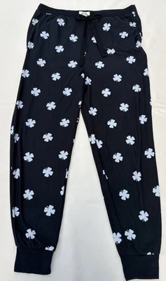 Pantalones de dormir Lucky Brand para mujer X grandes azul pijama con cordón estampado de trébol Foto 1 de 4