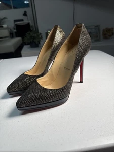 Christian Louboutin Pigalle Plato 120 Lady Glitter Pumps 38.5 EU 8 US Heels - Bild 1 von 8