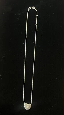 Collar James Avery Retirado Raro Deslizante Corazón Diamante .07ctw 18"" Foto 1 de 2