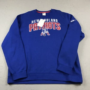 New England Patriots Sweatshirt Mens XL Blue Nike Retro Crewneck Fleece NFL NWT - Picture 1 of 11