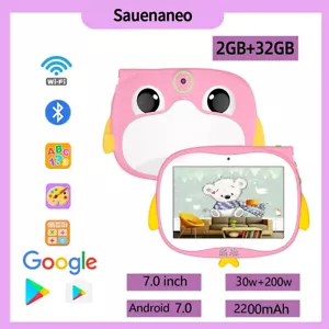 7-inch Kids Tablet, 2GB/32GB MTK8321, Android 7, 0.3MP+2MP, 2200mAh Pink Penguin - Picture 1 of 7