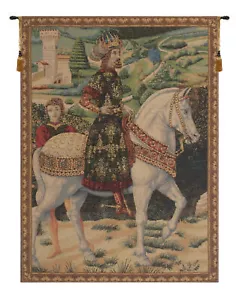 Melchior französischer Vintage gewebter Wandbehang Wandteppich Wohndeko Kunst - Bild 1 von 5