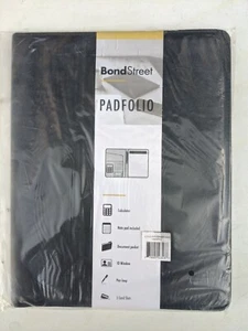 Bond Street Bondstreet Padfolio Vegan Leather Black 12.25 by 10 by 0.75 inches - Picture 1 of 3