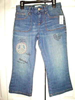 Девочек джинсовой ткани Capris джинсы размер 12 старый темно-синий новый с Ярлыками - Изображение 1 из 2
