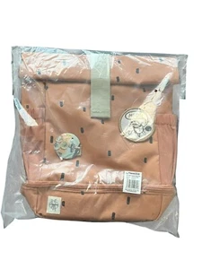 Lässig Happy Prints Mini Rolltop Backpack Rucksack Caramel lachsfarben schwarz - Bild 1 von 2