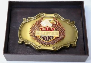 1978 Raintree Harley Davidson 75th Anniversary Belt Buckle ~ Sheild On Eagle ~ - Picture 1 of 5
