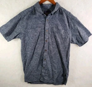 Patagonia Shirt Herren mittelblau/grau geometrisch geknöpft Hanf Bio Baumwolle - Bild 1 von 6